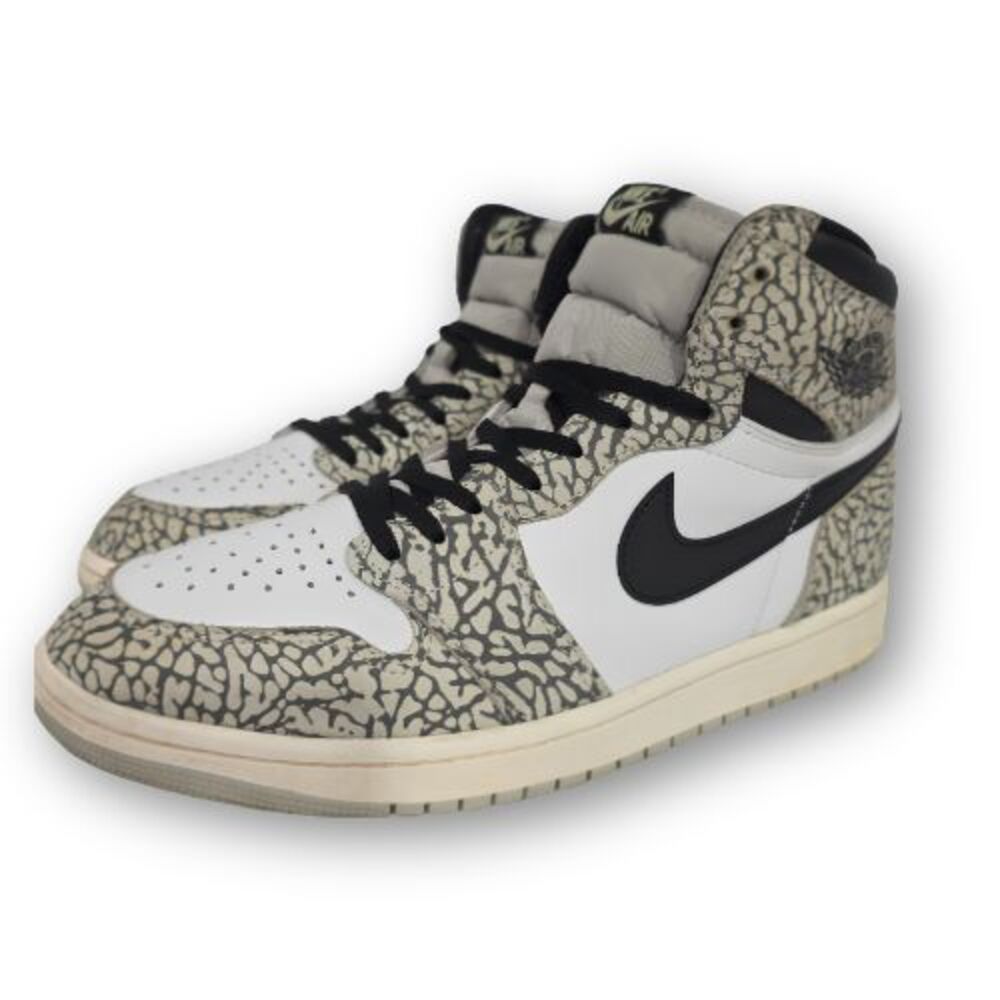 Air Jordan 1 Retro High OG White Cement Elephant Print Size 10 DZ5485-052 No Box
